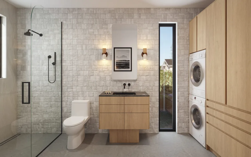 Durable modern bathroom finishes