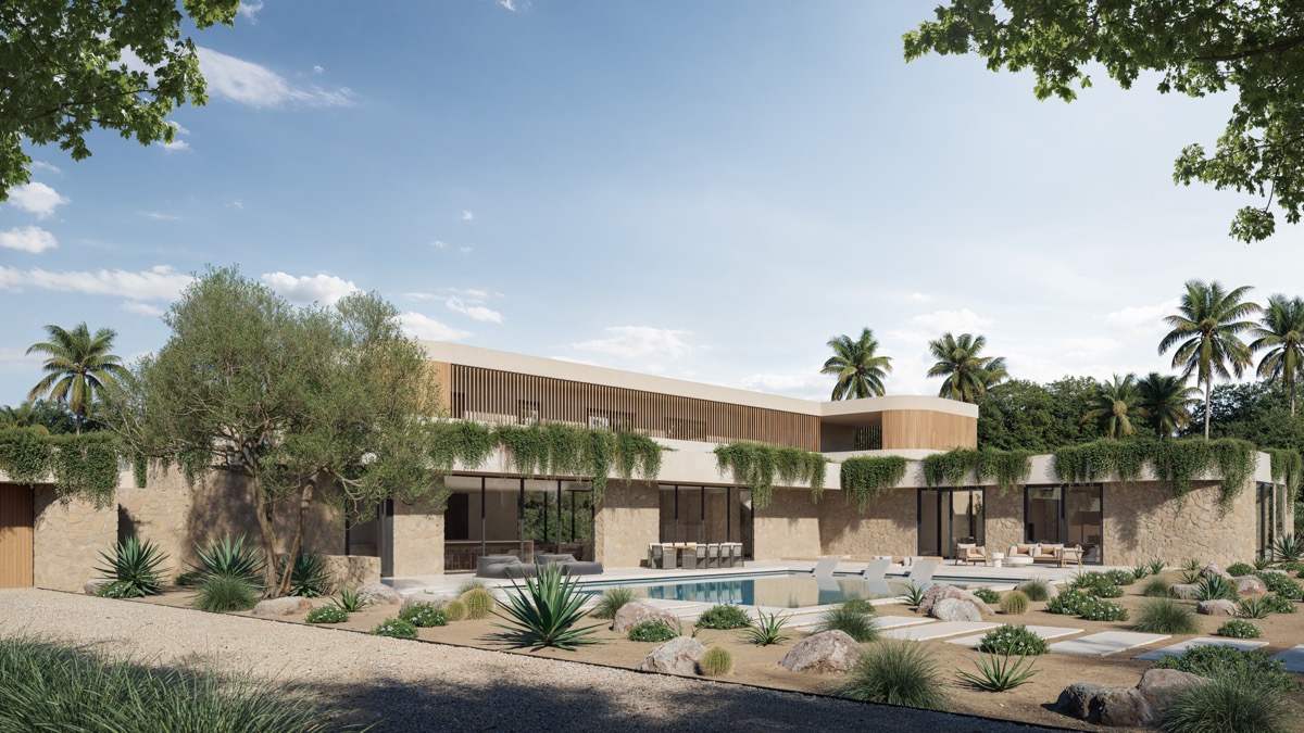 Argyle primary residence — desert stone and natural timber luxury home