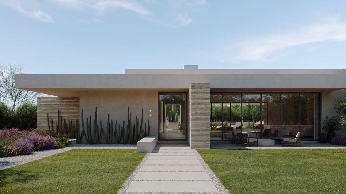 Yoko primary residence — contemporary flat roof desert modern